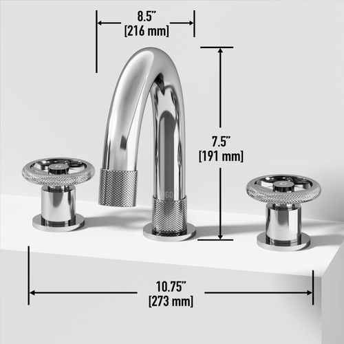 Main product image of Wythe Two Handle Widespread Bathroom Faucet, Knob Handles (Chrome), VG01306CH