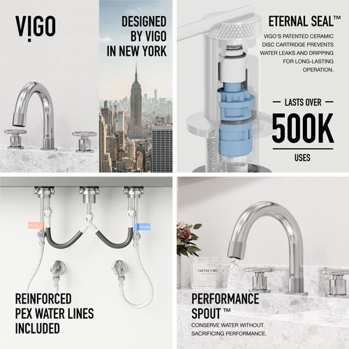 Main product image of Wythe Two Handle Widespread Bathroom Faucet, Knob Handles (Chrome), VG01306CH