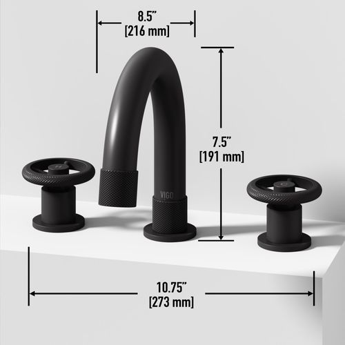 Main product image of Wythe Two Handle Widespread Bathroom Faucet (Matte Black), VG01306MB
