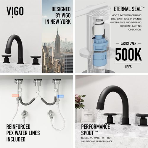 Main product image of Wythe Two Handle Widespread Bathroom Faucet (Matte Black), VG01306MB