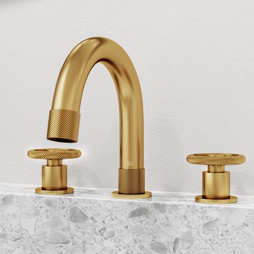 Main product image of Wythe Two Handle Widespread Bathroom Faucet, Knob Handles (Matte Brushed Gold), VG01306MG