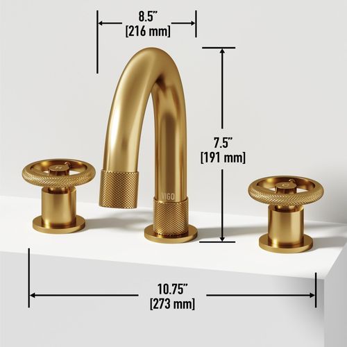 Main product image of Wythe Two Handle Widespread Bathroom Faucet, Knob Handles (Matte Brushed Gold), VG01306MG