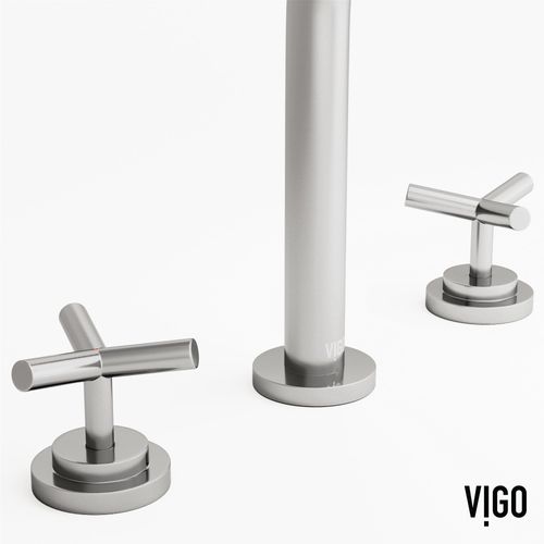 Main product image of Jewel Two Handle Widespread Bathroom Faucet w/ Cross Handles (Brushed Nickel), VG01308BN