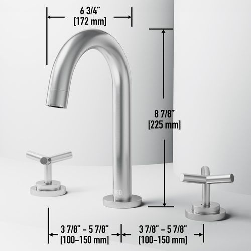 Main product image of Jewel Two Handle Widespread Bathroom Faucet w/ Cross Handles (Brushed Nickel), VG01308BN