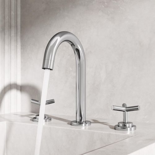 Main product image of Jewel Two Handle Widespread Bathroom Faucet w/ Cross Handles (Handles in Chrome), VG01308CH