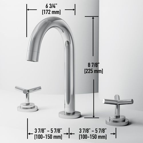 Main product image of Jewel Two Handle Widespread Bathroom Faucet w/ Cross Handles (Handles in Chrome), VG01308CH