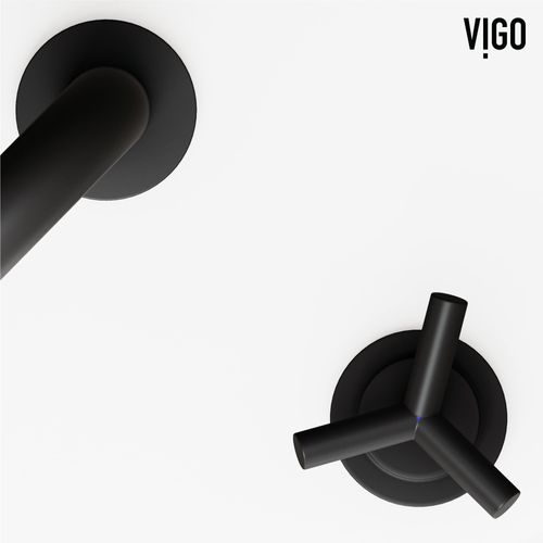 Main product image of Jewel Two Handle Widespread Bathroom Faucet w/ Cross Handles (Matte Black), VG01308MB