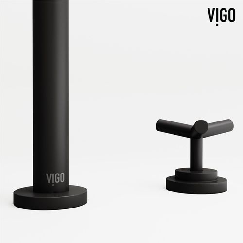 Main product image of Jewel Two Handle Widespread Bathroom Faucet w/ Cross Handles (Matte Black), VG01308MB