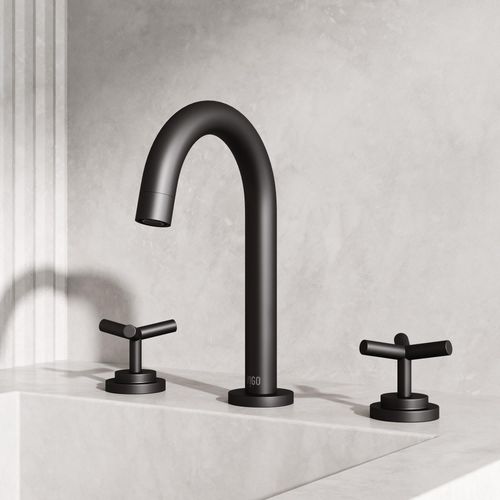Main product image of Jewel Two Handle Widespread Bathroom Faucet w/ Cross Handles (Matte Black), VG01308MB