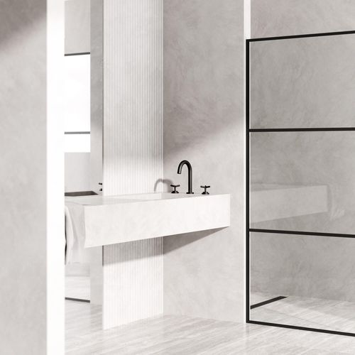 Main product image of Jewel Two Handle Widespread Bathroom Faucet w/ Cross Handles (Matte Black), VG01308MB