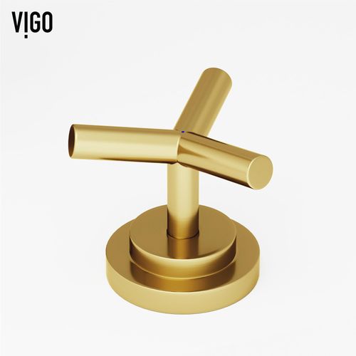 Main product image of Jewel Two Handle Widespread Bathroom Faucet w/ Cross Handles (Matte Brushed Gold), VG01308MG