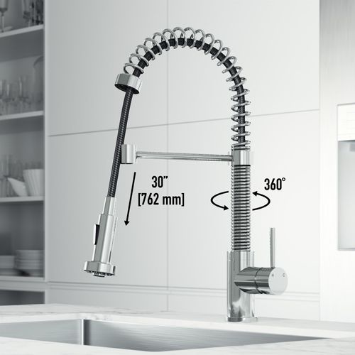 Main product image of Edison Single Handle Pull-Down Sprayer Kitchen Faucet (Chrome), VG02001CH