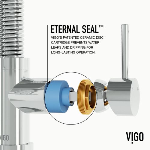 Main product image of Edison Single Handle Pull-Down Sprayer Kitchen Faucet (Chrome), VG02001CH