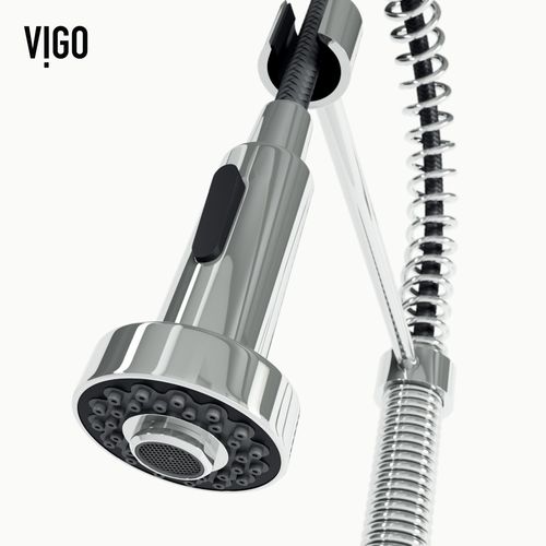Main product image of Edison Single Handle Pull-Down Sprayer Kitchen Faucet (Chrome), VG02001CH