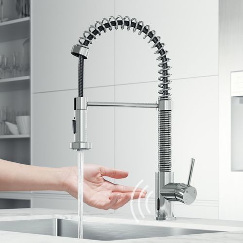 Main product image of Edison Single Handle Pull-Down Sprayer Kitchen Faucet w/ Touchless Sensor (Chrome), VG02001CHS