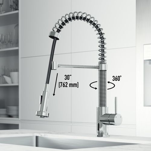 Main product image of Edison Single Handle Pull-Down Sprayer Kitchen Faucet w/ Touchless Sensor (Chrome), VG02001CHS