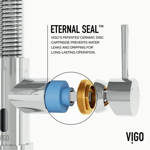 Main product image of Edison Single Handle Pull-Down Sprayer Kitchen Faucet w/ Touchless Sensor (Chrome), VG02001CHS