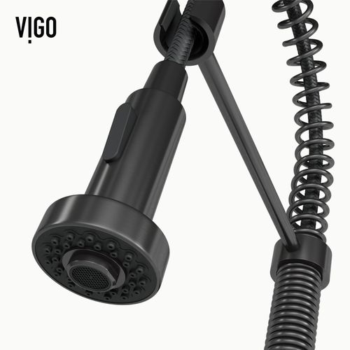 Main product image of Edison Single Handle Pull-Down Sprayer Kitchen Faucet (Graphite Black), VG02001GB