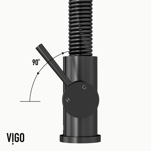 Main product image of Edison Single Handle Pull-Down Sprayer Kitchen Faucet (Graphite Black), VG02001GB