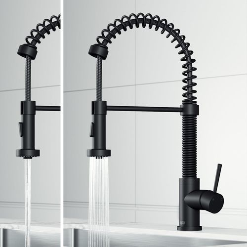 Main product image of Edison Single Handle Pull-Down Sprayer Kitchen Faucet (Matte Black), VG02001MB