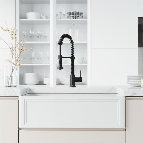 Main product image of Edison Single Handle Pull-Down Sprayer Kitchen Faucet w/ Touchless Sensor (Matte Black), VG02001MBS