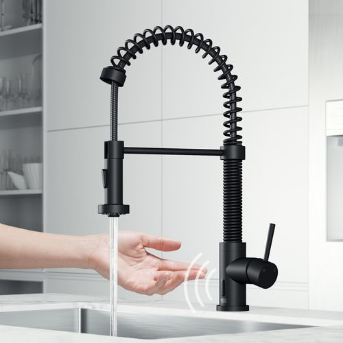 Main product image of Edison Single Handle Pull-Down Sprayer Kitchen Faucet w/ Touchless Sensor (Matte Black), VG02001MBS