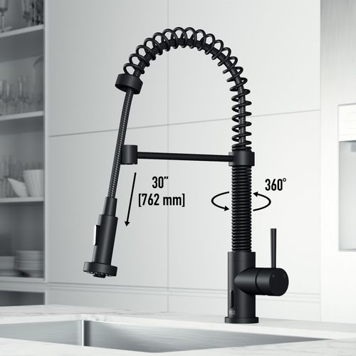 Main product image of Edison Single Handle Pull-Down Sprayer Kitchen Faucet w/ Touchless Sensor (Matte Black), VG02001MBS