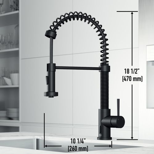Main product image of Edison Single Handle Pull-Down Sprayer Kitchen Faucet w/ Touchless Sensor (Matte Black), VG02001MBS
