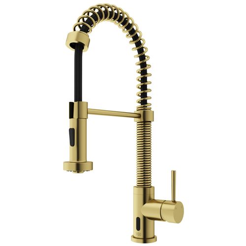 Main product image of Edison Single Handle Pull-Down Sprayer Kitchen Faucet w/ Touchless Sensor (Matte Brushed Gold), VG02001MGS