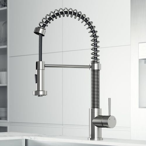 Main product image of Edison Single Handle Pull-Down Sprayer Kitchen Faucet (Stainless Steel), VG02001ST