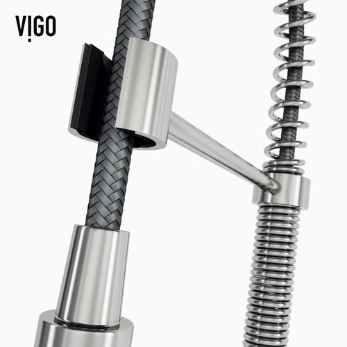 Main product image of Edison Single Handle Pull-Down Sprayer Kitchen Faucet (Stainless Steel), VG02001ST