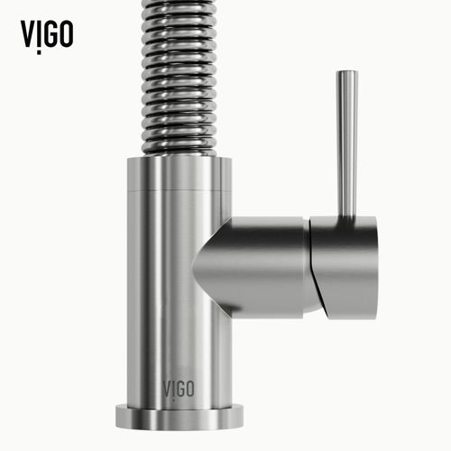 Main product image of Edison Single Handle Pull-Down Sprayer Kitchen Faucet (Stainless Steel), VG02001ST