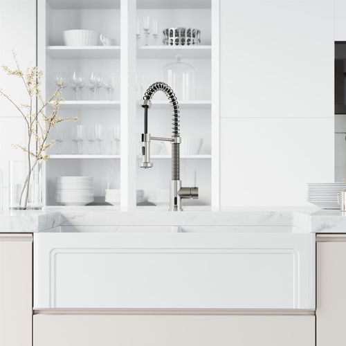 Main product image of Edison Single Handle Pull-Down Sprayer Kitchen Faucet w/ Touchless Sensor (Stainless Steel), VG02001STS