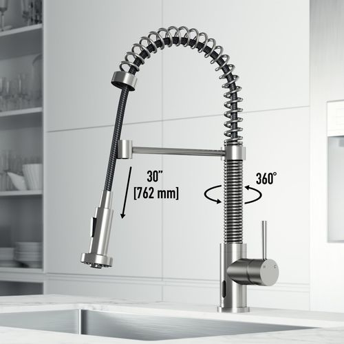 Main product image of Edison Single Handle Pull-Down Sprayer Kitchen Faucet w/ Touchless Sensor (Stainless Steel), VG02001STS