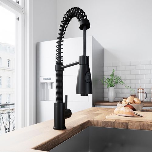 Main product image of Brant Single Handle Pull-Down Sprayer Kitchen Faucet (Matte Black), VG02003MB