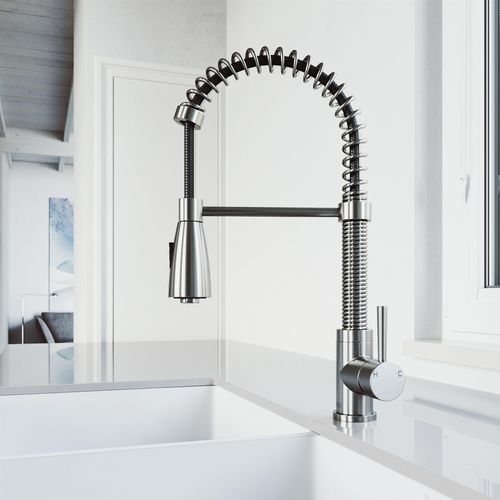 Main product image of Brant Single Handle Pull-Down Sprayer Kitchen Faucet (Stainless Steel), VG02003ST