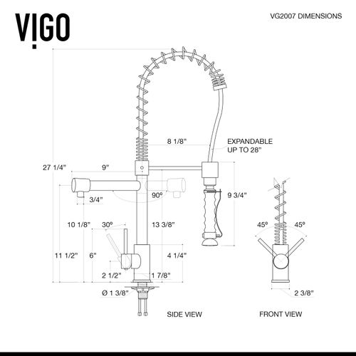 Main product image of Zurich Single Handle Pull-Down Sprayer Kitchen Faucet (Chrome), VG02007CH