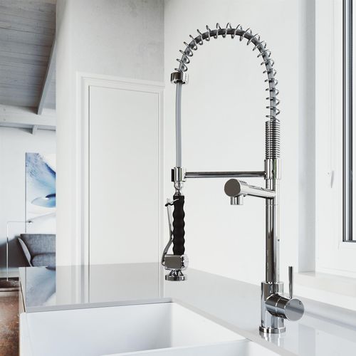 Main product image of Zurich Single Handle Pull-Down Sprayer Kitchen Faucet (Chrome), VG02007CH