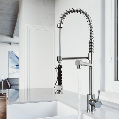Main product image of Zurich Single Handle Pull-Down Sprayer Kitchen Faucet (Chrome), VG02007CH