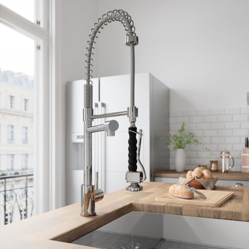 Main product image of Zurich Single Handle Pull-Down Sprayer Kitchen Faucet (Chrome), VG02007CH