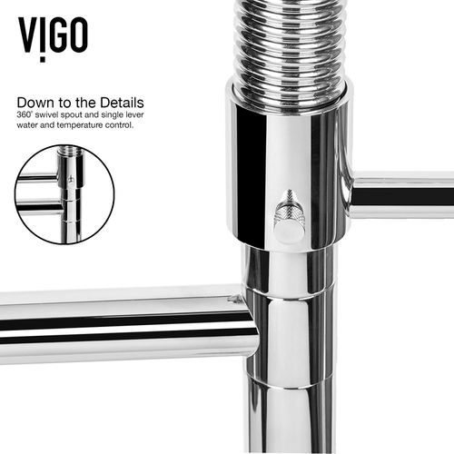 Main product image of Zurich Single Handle Pull-Down Sprayer Kitchen Faucet (Chrome), VG02007CH