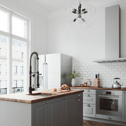 Main product image of Zurich Single Handle Pull-Down Sprayer Kitchen Faucet (Matte Black), VG02007MB