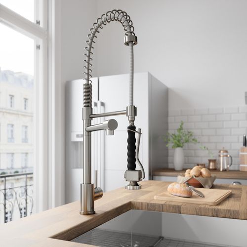 Main product image of Zurich Single Handle Pull-Down Sprayer Kitchen Faucet (Stainless Steel), VG02007ST
