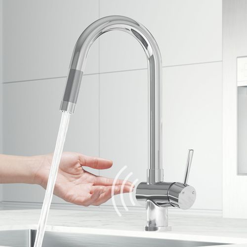 Main product image of Gramercy Single Handle Pull-Down Sprayer Kitchen Faucet w/ Touchless Sensor (Chrome), VG02008CHS