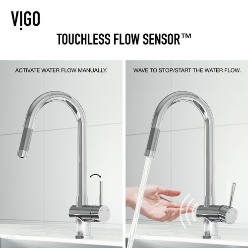 Main product image of Gramercy Single Handle Pull-Down Sprayer Kitchen Faucet w/ Touchless Sensor (Chrome), VG02008CHS