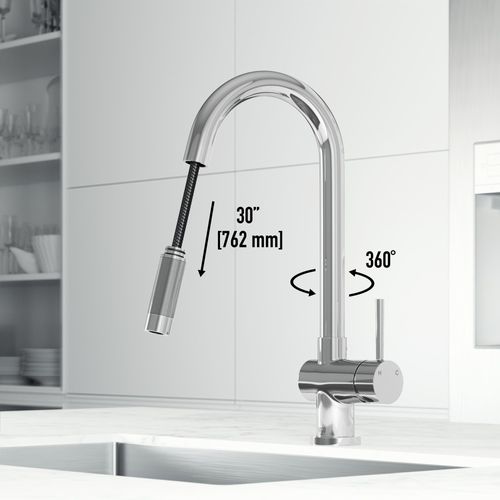 Main product image of Gramercy Single Handle Pull-Down Sprayer Kitchen Faucet w/ Touchless Sensor (Chrome), VG02008CHS
