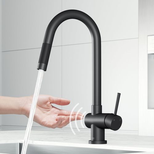 Main product image of Gramercy Single Handle Pull-Down Sprayer Kitchen Faucet w/ Touchless Sensor (Matte Black), VG02008MBS