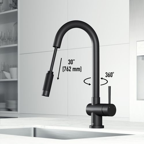 Main product image of Gramercy Single Handle Pull-Down Sprayer Kitchen Faucet w/ Touchless Sensor (Matte Black), VG02008MBS