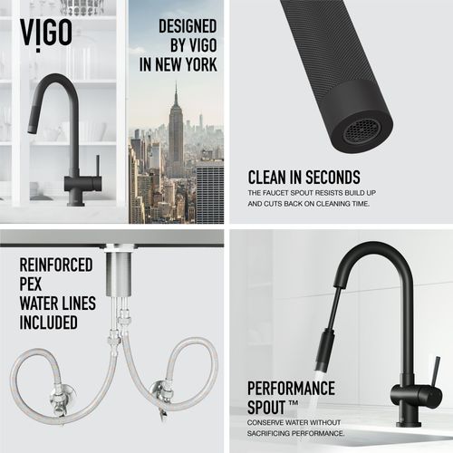 Main product image of Gramercy Single Handle Pull-Down Sprayer Kitchen Faucet w/ Touchless Sensor (Matte Black), VG02008MBS