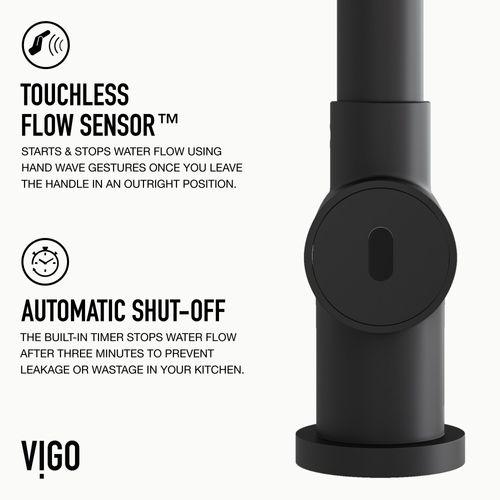 Main product image of Gramercy Single Handle Pull-Down Sprayer Kitchen Faucet w/ Touchless Sensor (Matte Black), VG02008MBS